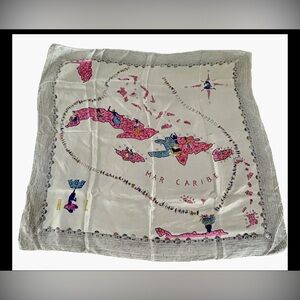 Vtg Ladies Scarfs Lot of 11 Variety of Shapes/Colors/Styles/Fabrics Some Branded